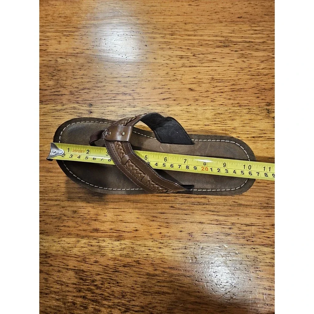 Clarks Women's Fenner Nerice Sandals Size 10 M Brown Braided Flip Flops Boho EUC - Picture 5 of 7